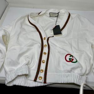Gucci GG Jersey Cardigan (White)